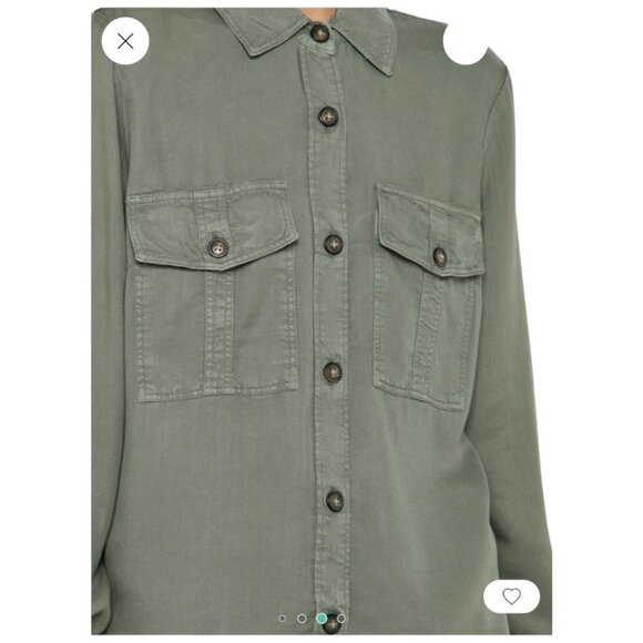Topshop Pocket Detail Button Down Shirt - Picture 3 of 7